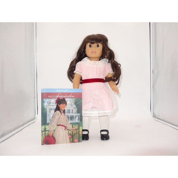 American Girl Beforever Doll Samantha Parkington Pink Dress Brown Hair Eyes 2014 - Picture 14 of 16